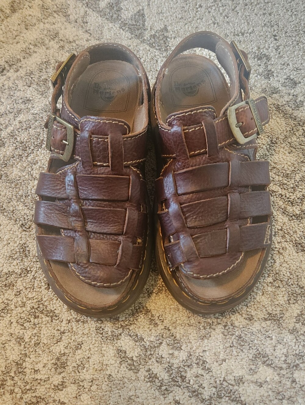 Dr. Martens Brown Leather Fisherman Sandals